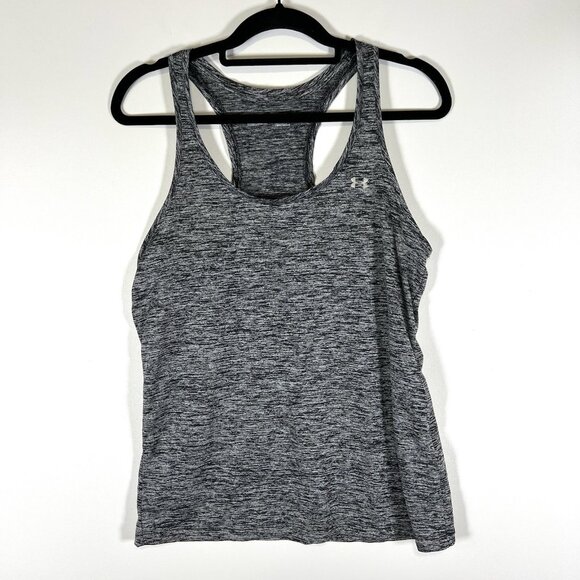 Under Armour‎ Women's Medium Loose Heat gear Sleeveless Tank Top Gray Athletic - Picture 1 of 9